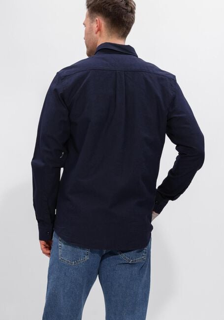 Donkerblauwe LES DEUX Casual overhemd KONRAD COTTON LINEN SHIRT - large