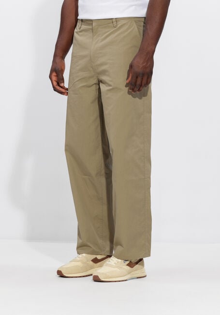 Beige OLAF HUSSEIN Chino BARREL LEG PANT - large