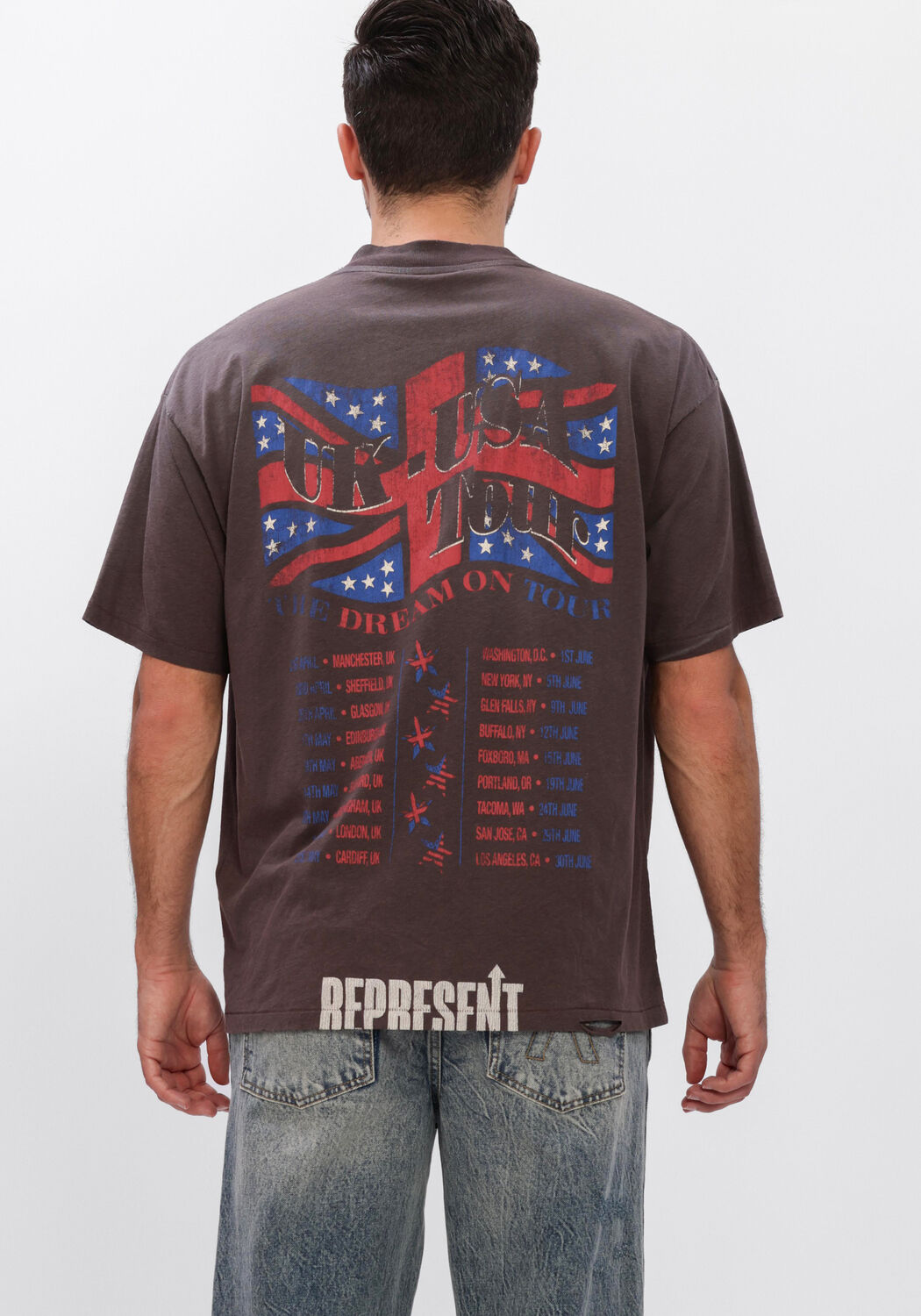 Zwarte REPRESENT T-shirt DREAM ON TOUR T-SHIRT - large