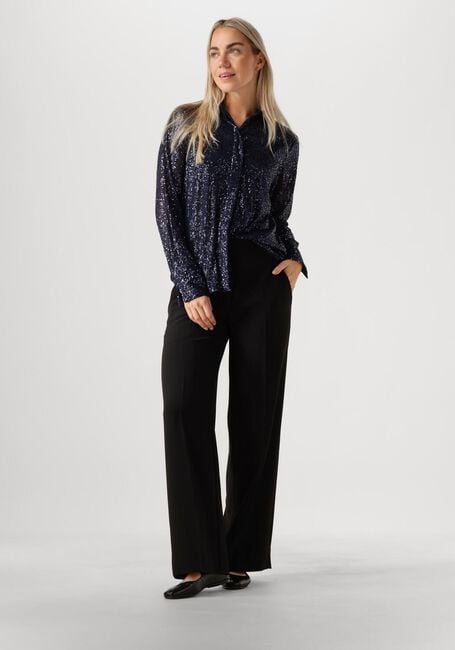 Zwarte SECOND FEMALE Pantalon FIQUE STRAIGHT TROUSERS - large