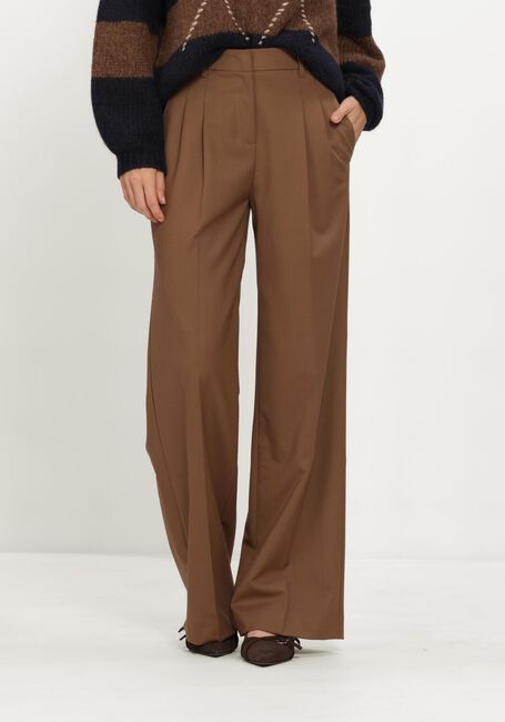 Bruine LUISA CERANO Wijde broek WIDELEG-PANTS AUS WOLL-MIX - large