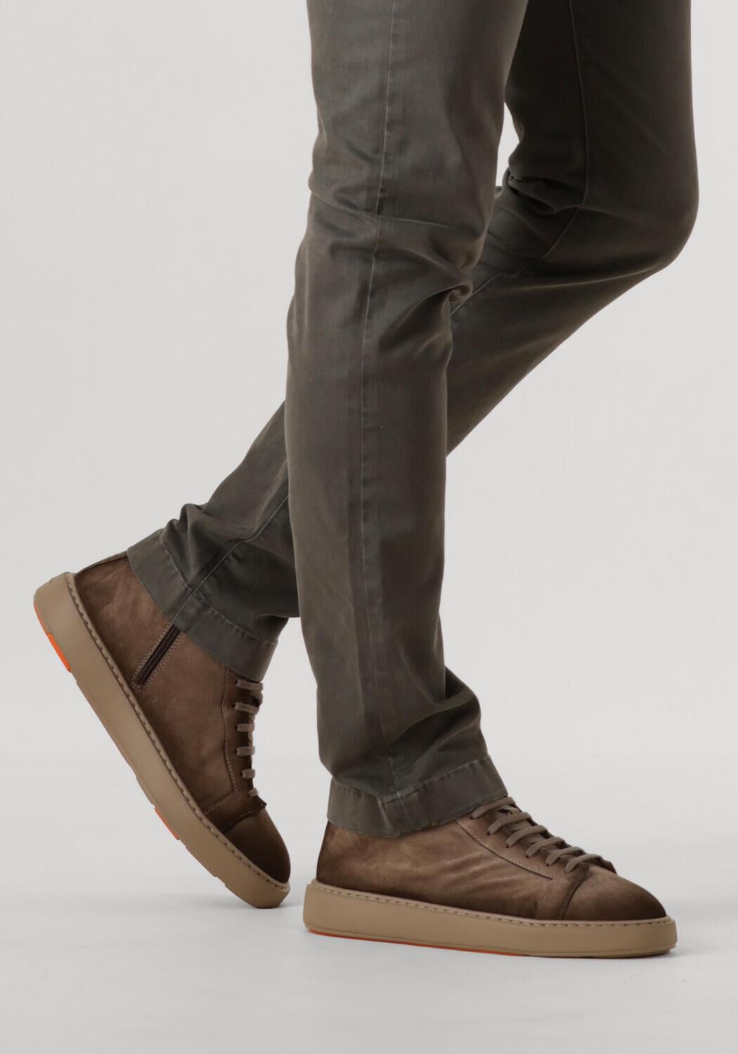 Taupe SANTONI Hoge sneakers 22141 - large