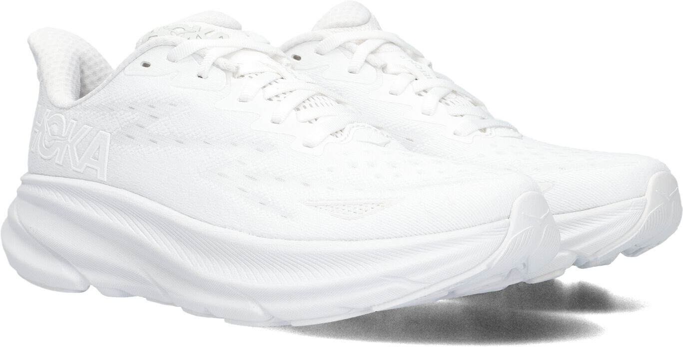 Hoka Lage Sneakers Dames Clifton 9, Maat: 39 1/3, Materiaal: Textiel, Kleur: Wit