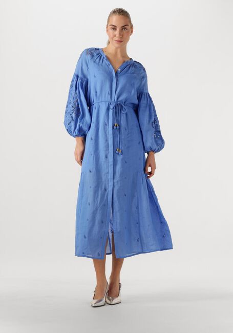 Blauwe SCARLETT POPPIES Midi jurk LIWA LONG DRESS - large