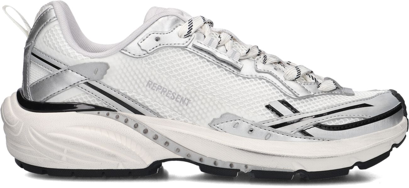 Represent Lage Sneakers Heren Storm-torn, Maat: 44, Materiaal: Textiel, Kleur: Wit afbeelding