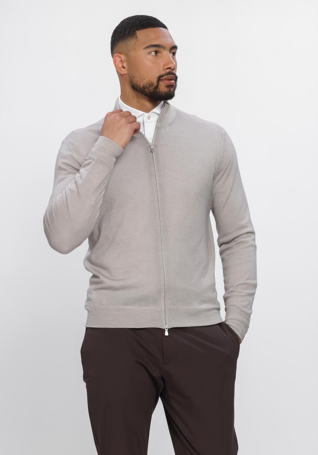 Grijze GRAN SASSO Vest JACKET ZIP - large