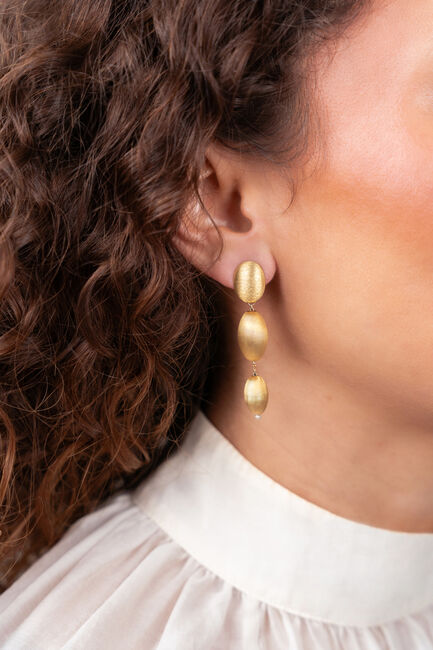Gouden LOTT. GIOIELLI Oorbellen CL EARRING WATERFALL OF STONES S - large