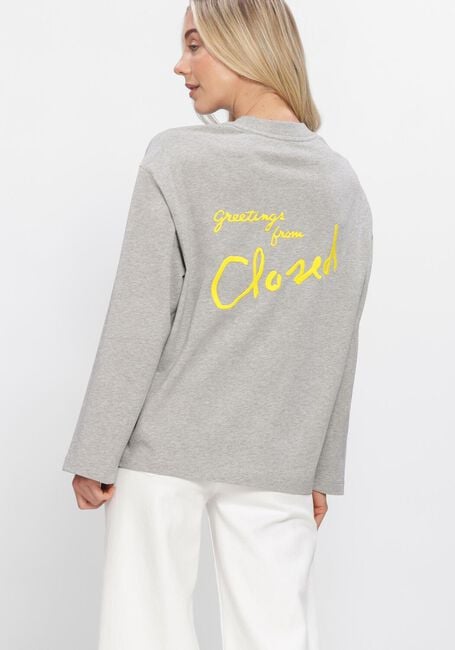 Lichtgrijze CLOSED Truien/vesten RELAXED LONGSLEEVE - large