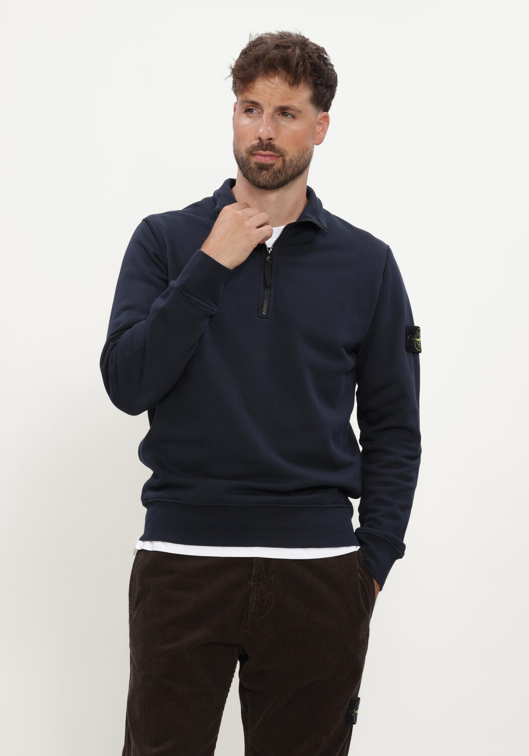Donkerblauwe STONE ISLAND Trui LS POLO S0051 - large