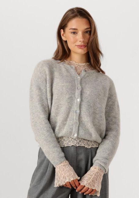 Lichtgrijze AMERICAN VINTAGE Vest VITOW CARDIGAN - large