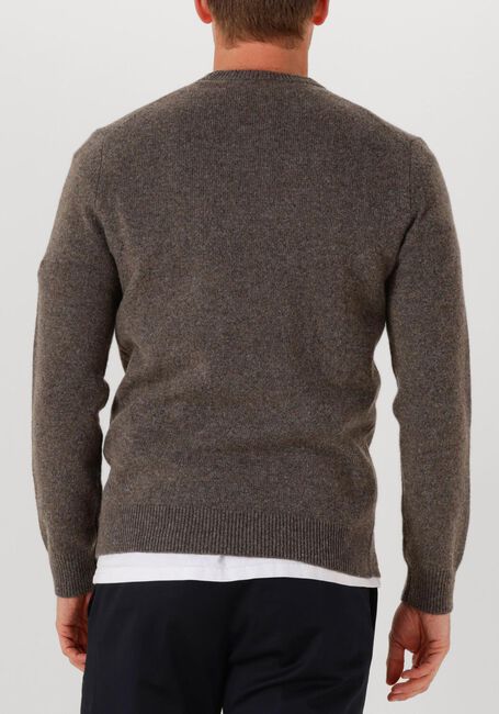 Bruine PROFUOMO Trui PULLOVER CREW NECK WOOLBLEND - large