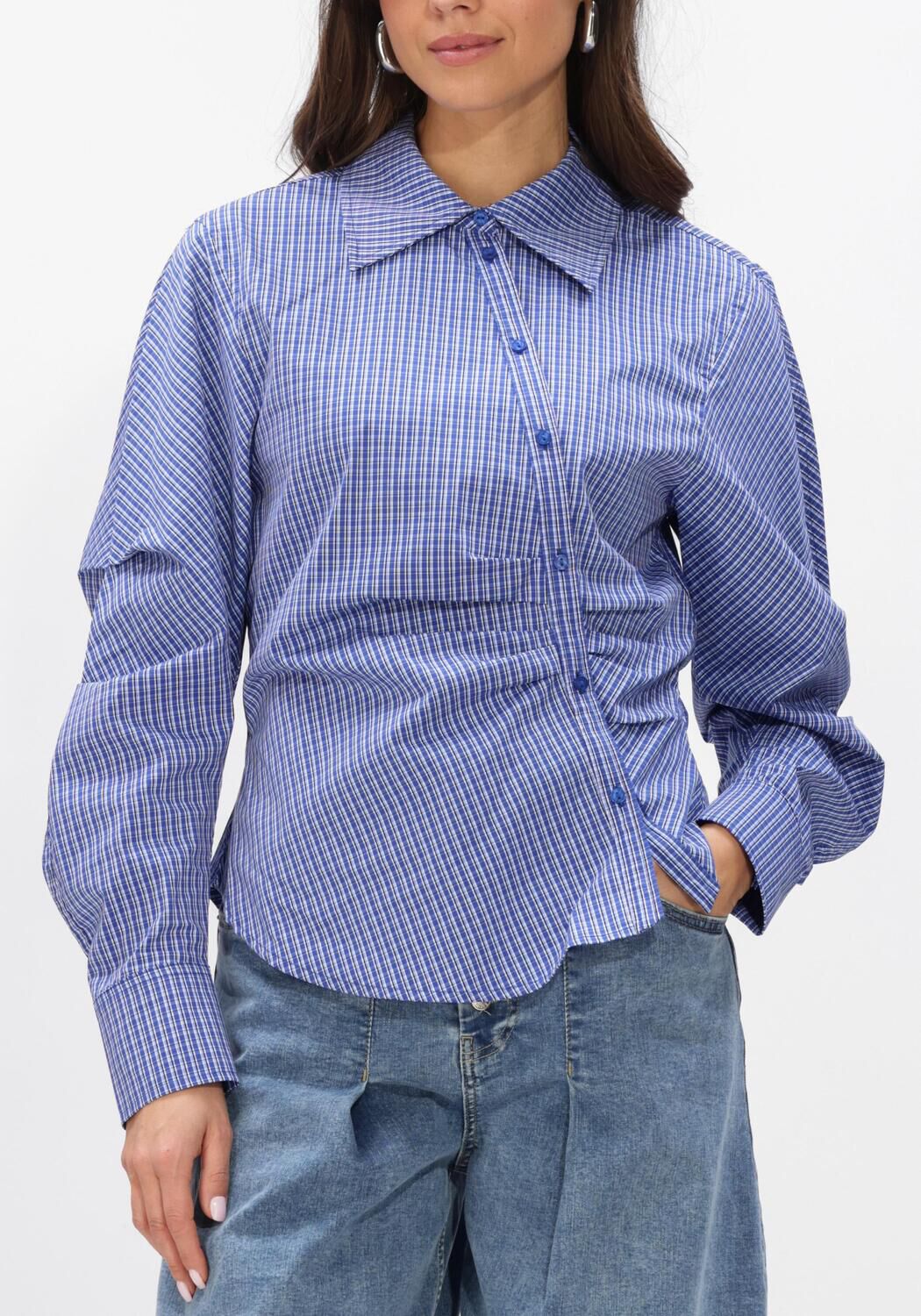 Blauwe CO'COUTURE Top ANIZA ASYM SHIRT - large