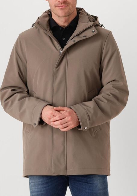 Taupe WOOLRICH Parka's SOFT SHELL BARROW MAC COAT - large