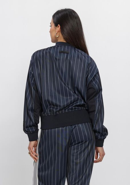 Donkerblauwe HAUTE L'AMITI&Eacute; Truien/vesten PIN STRIPE ZIP SWEAT - large