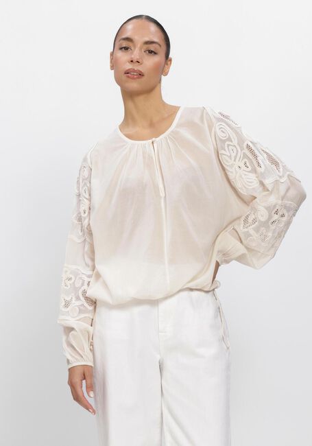 Creme DANTE6 Trui ULALA EMBROIDERED BLOUSE - large