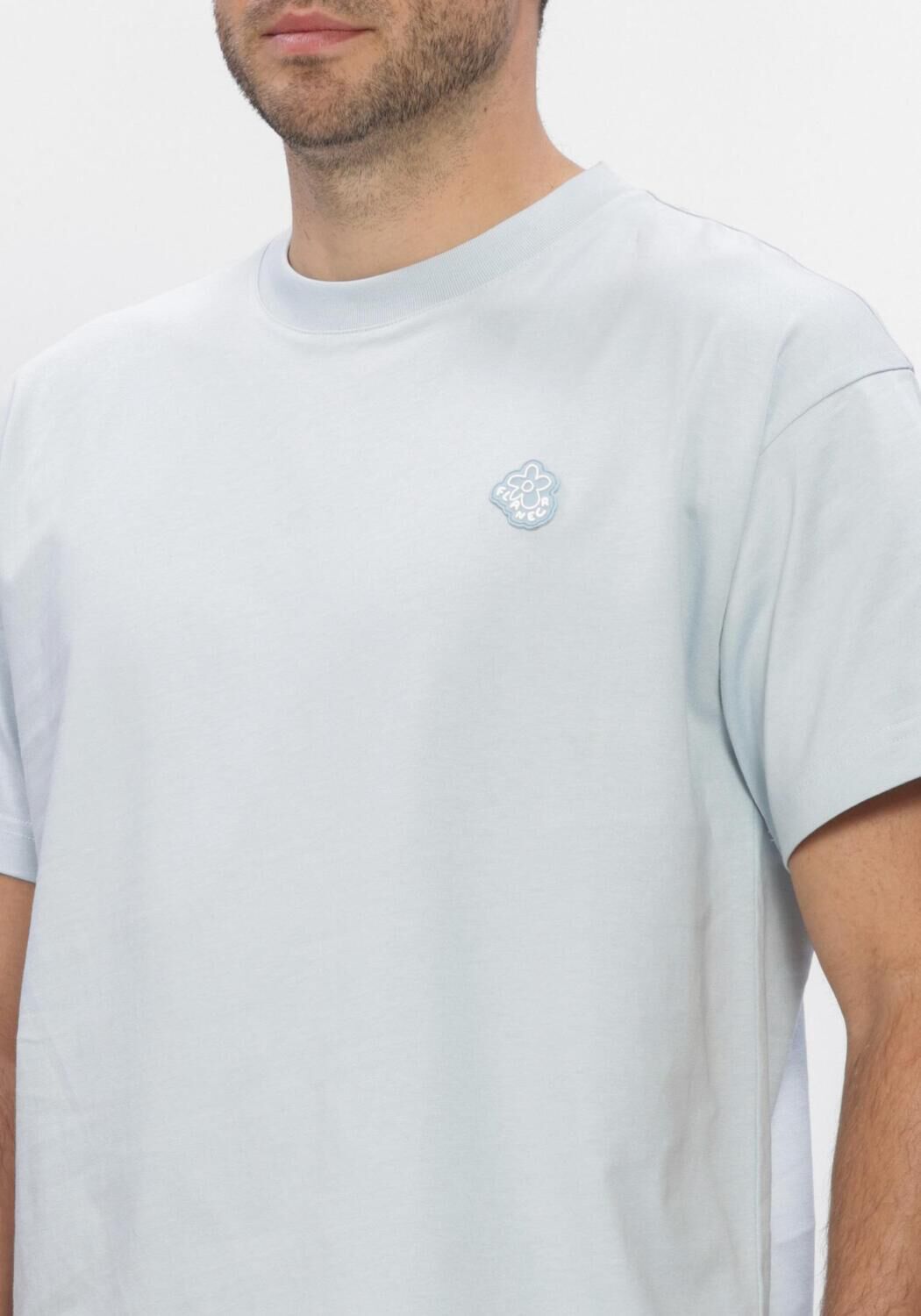 Lichtblauwe FLANEUR T-shirt RUBBER BLOSSOM T-SHIRT - large
