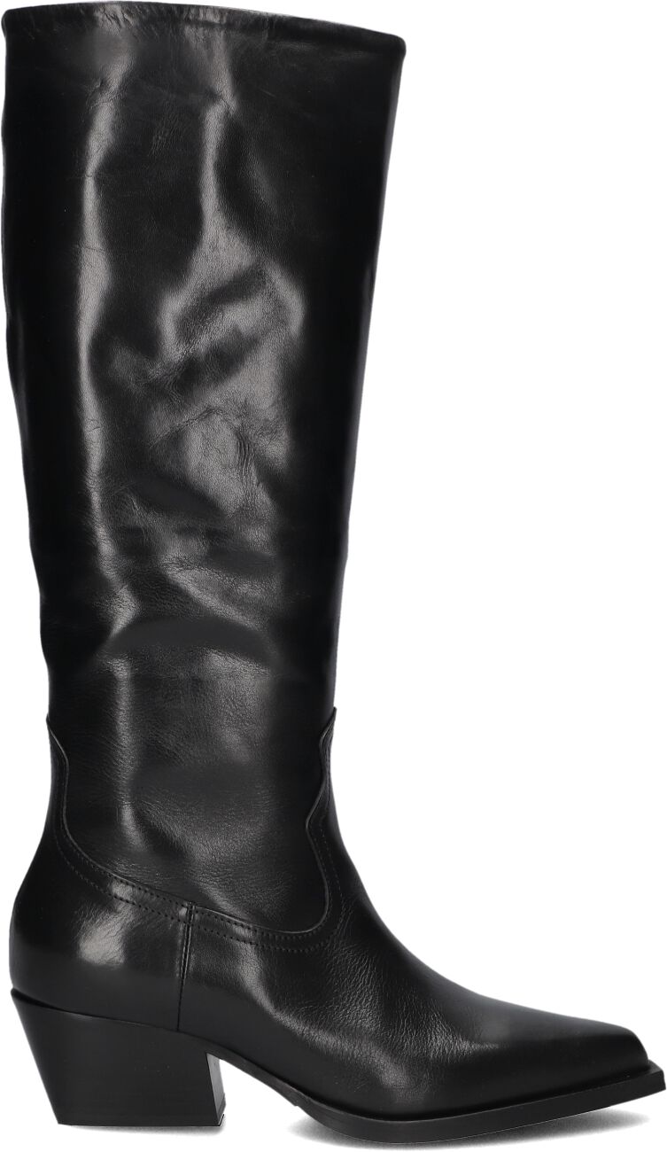 VIA VAI Hoge Laarzen Dames Rose Olive, Maat: 36, Materiaal: Leer, Kleur: Zwart