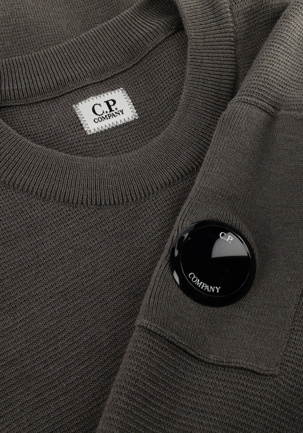 Grijze CP COMPANY Trui KNITWEAR CREW NECK IN RE WOOL - large