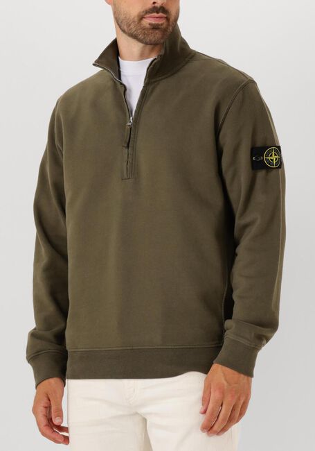 Olijf STONE ISLAND Trui LS POLO - large