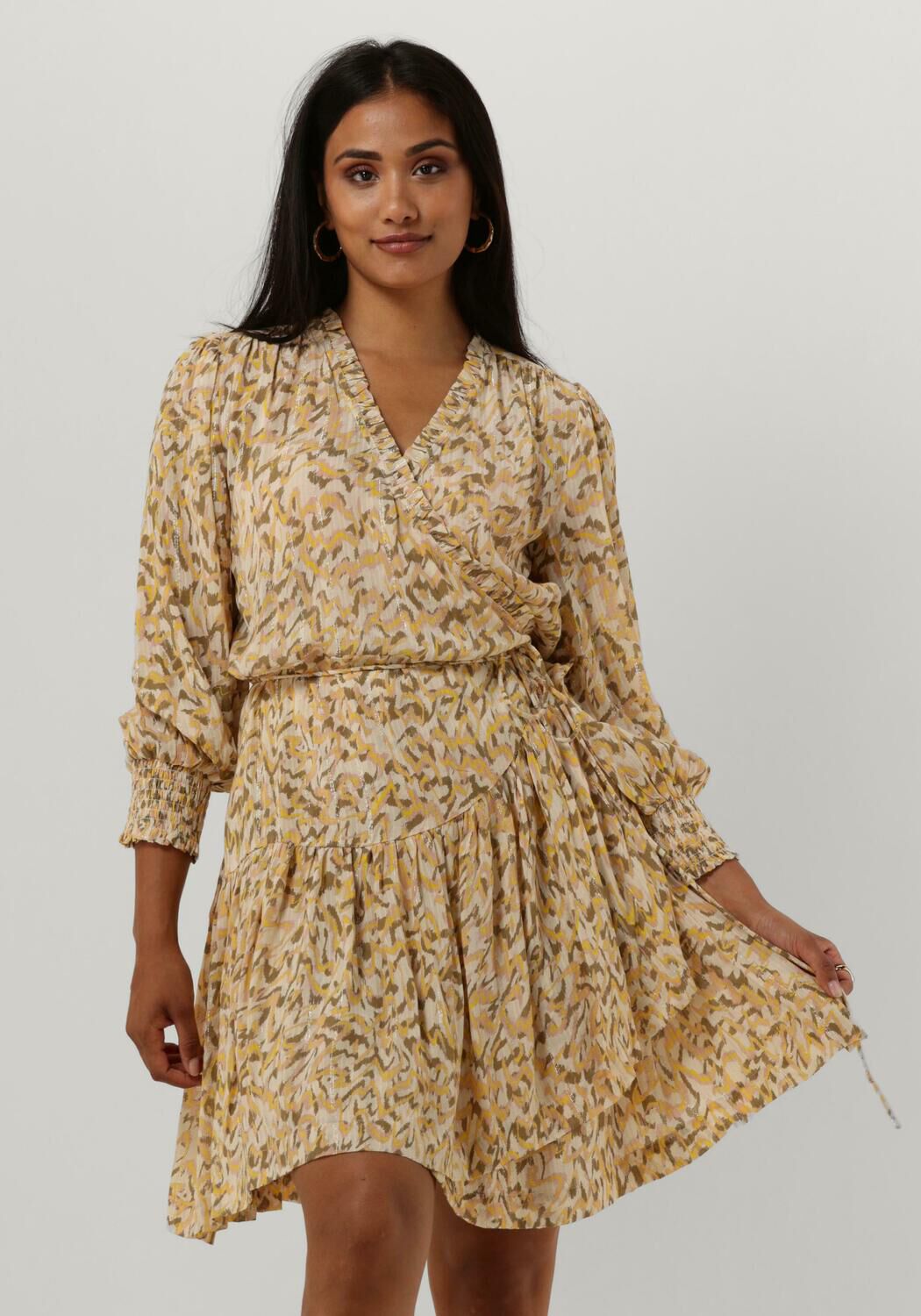 Bruuns Bazaar Mini Jurk Dames Hassel Naimas Dress, Maat: 38, Kleur: Olijf