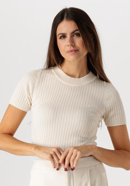 Ecru HERSKIND T-shirt DOOFY KNIT BLOUSE - large