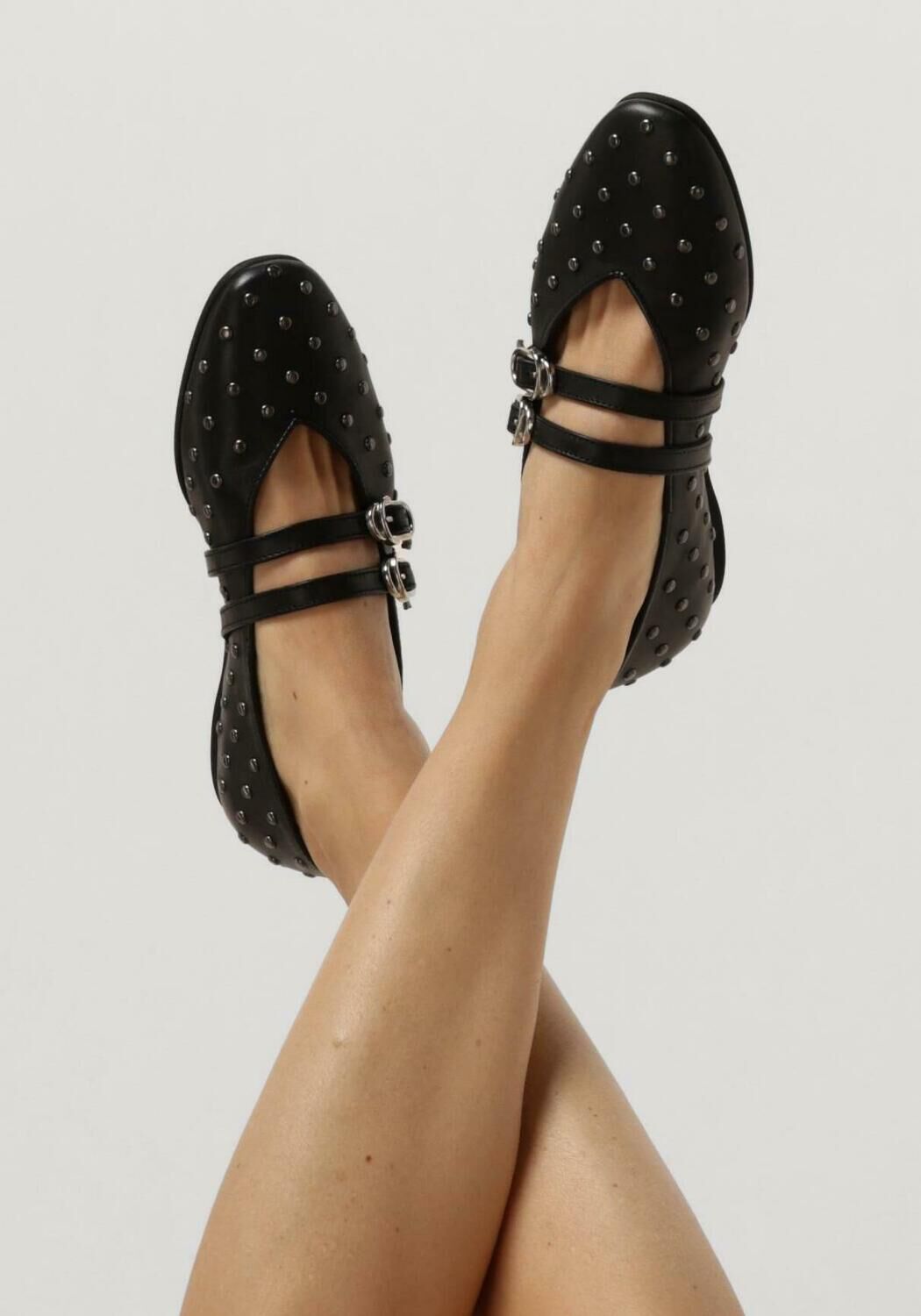 Zwarte NUBIKK Ballerina's GISELE GRACE STUDS - large