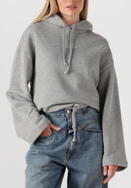 Lichtgrijze CLOSED Trui LOGO HOODIE - large
