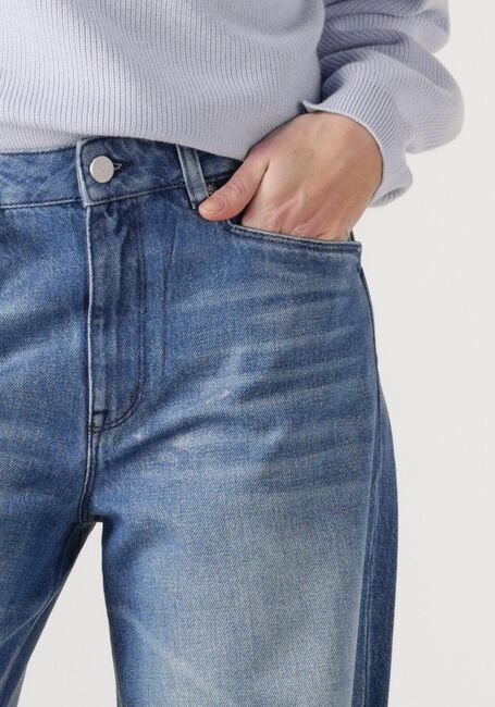 Lichtblauwe DANTE6 Straight leg jeans NUIT COATED WIDE LEG JEANS - large