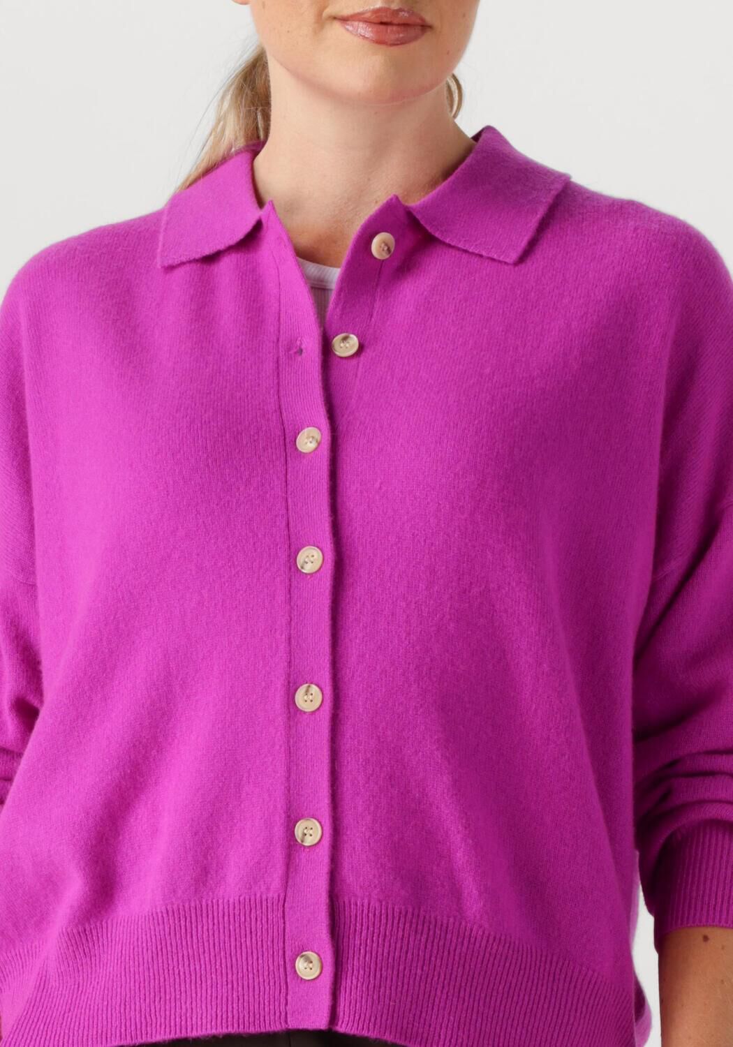 Paarse ABSOLUT CASHMERE Vest MAJURA - large