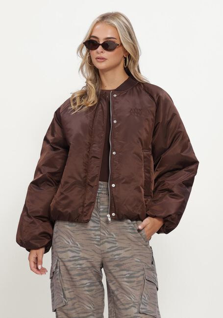 Bruine ALIX THE LABEL Jack LADIES WOVEN NYLON JACKET - large