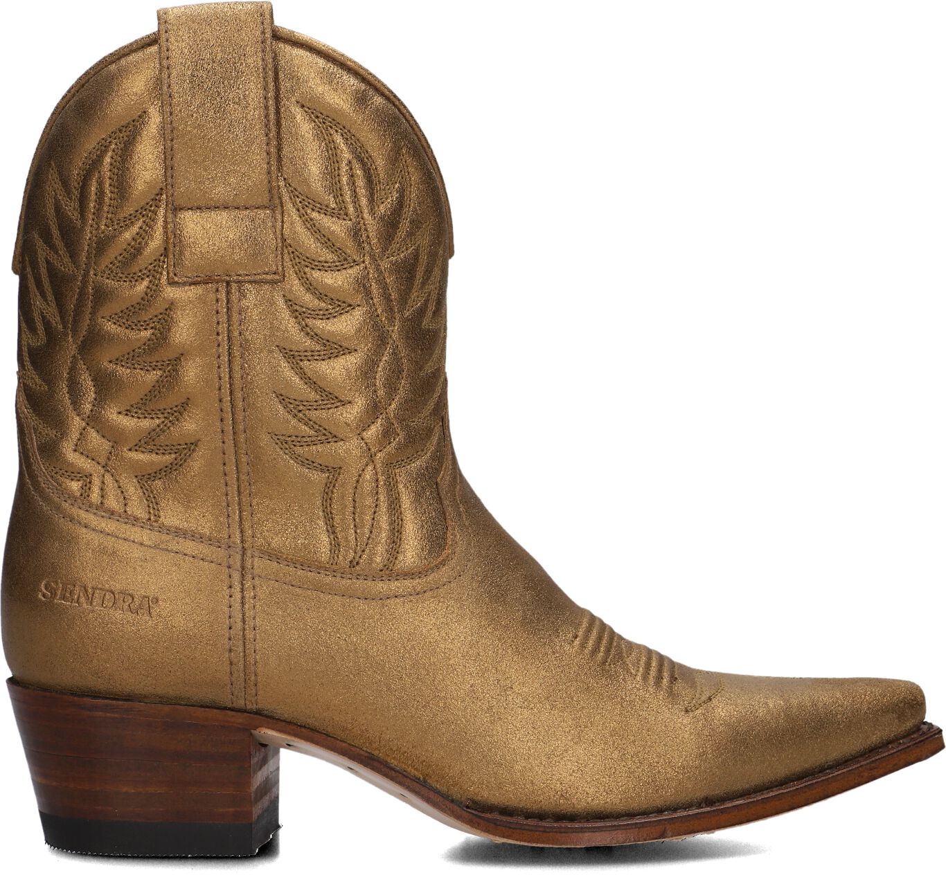 Sendra Enkellaarsjes
Dames 16576, Maat: 36, Materiaal: Leer, Kleur: Goud