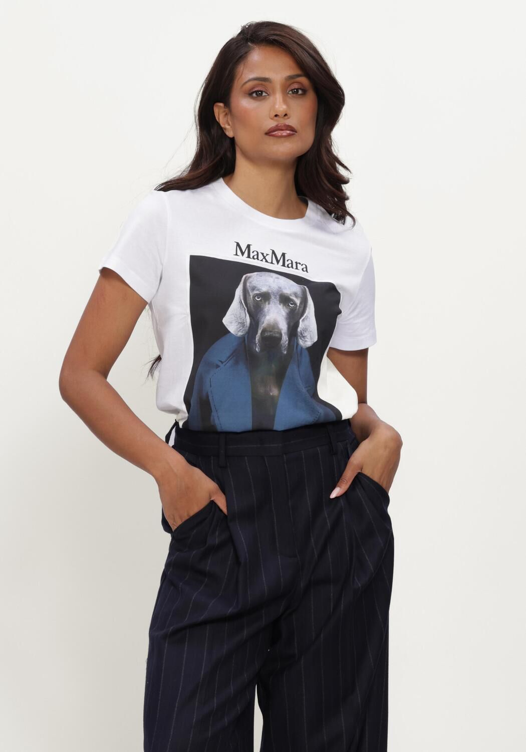Witte MAX MARA T-shirt MXMCALCA - large
