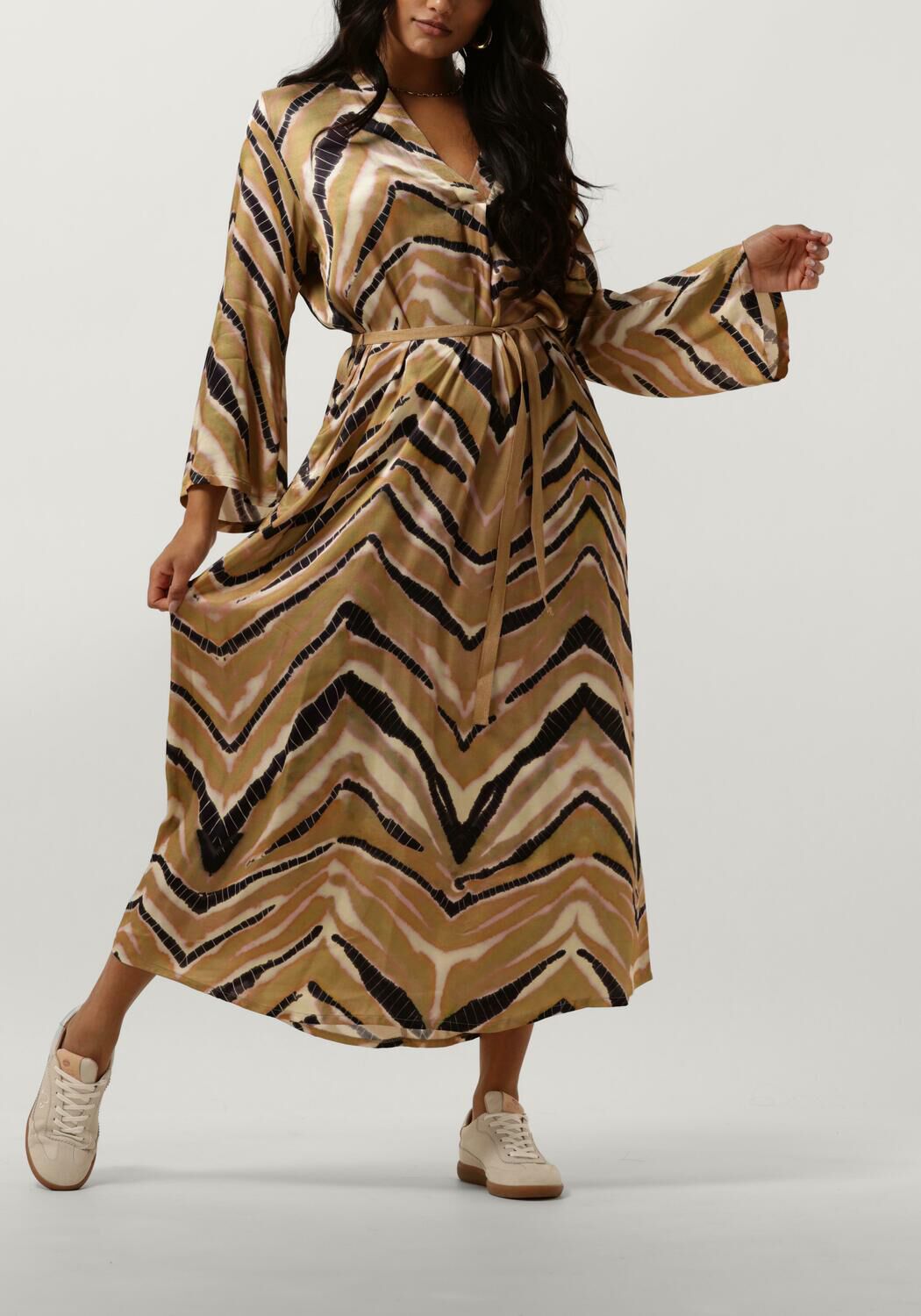 groene summum maxi jurk dress zigzag