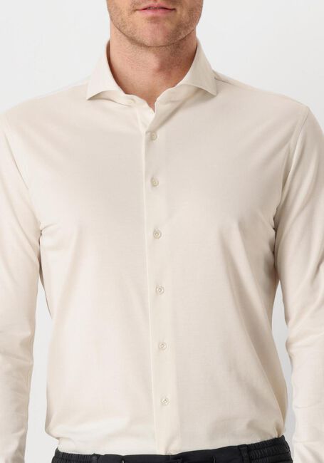 Ecru PROFUOMO Klassiek overhemd SHIRT X-CUTAWAY JAPANESE KNITTED - large