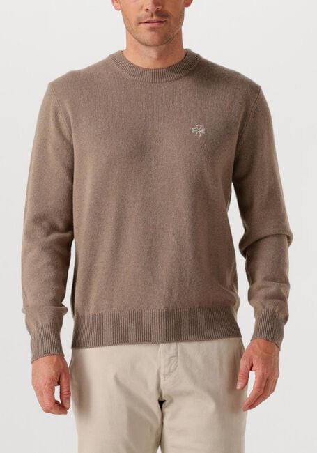 Camel JACOB COHEN Trui GIROCOLLO LANA CASHMERE - large