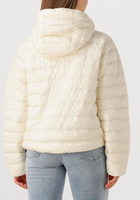 Creme WOOLRICH Leren jas QUILTED HOODED JACKET - large