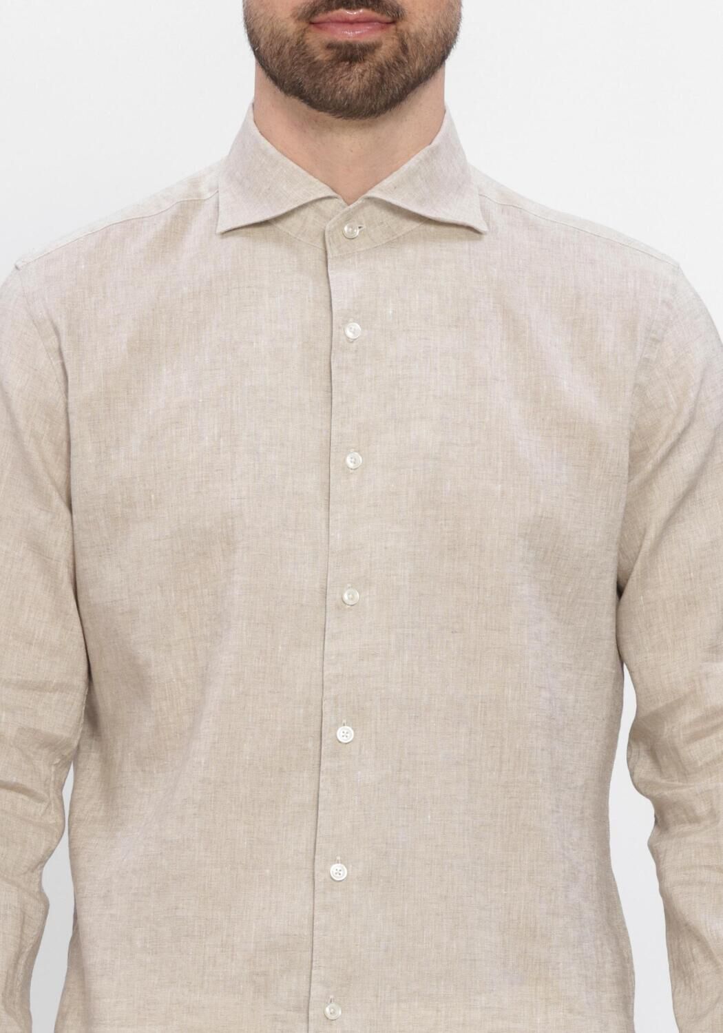 Beige XACUS Casual overhemd 21184 703ML - large
