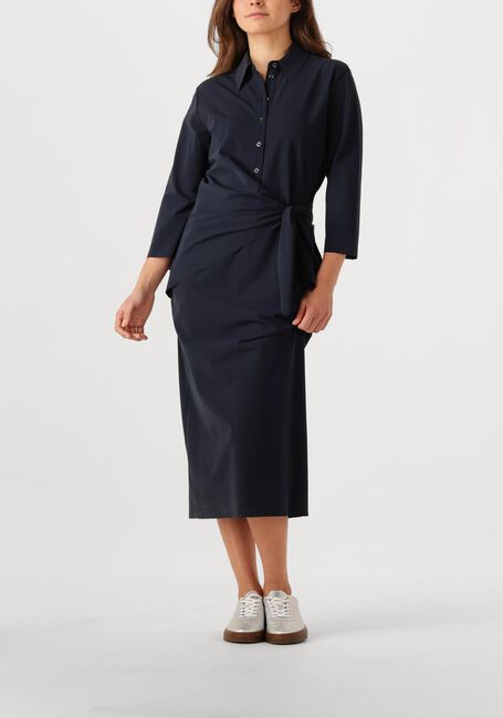 Zwarte PENN & INK Midi jurk DRESS NAVY - large