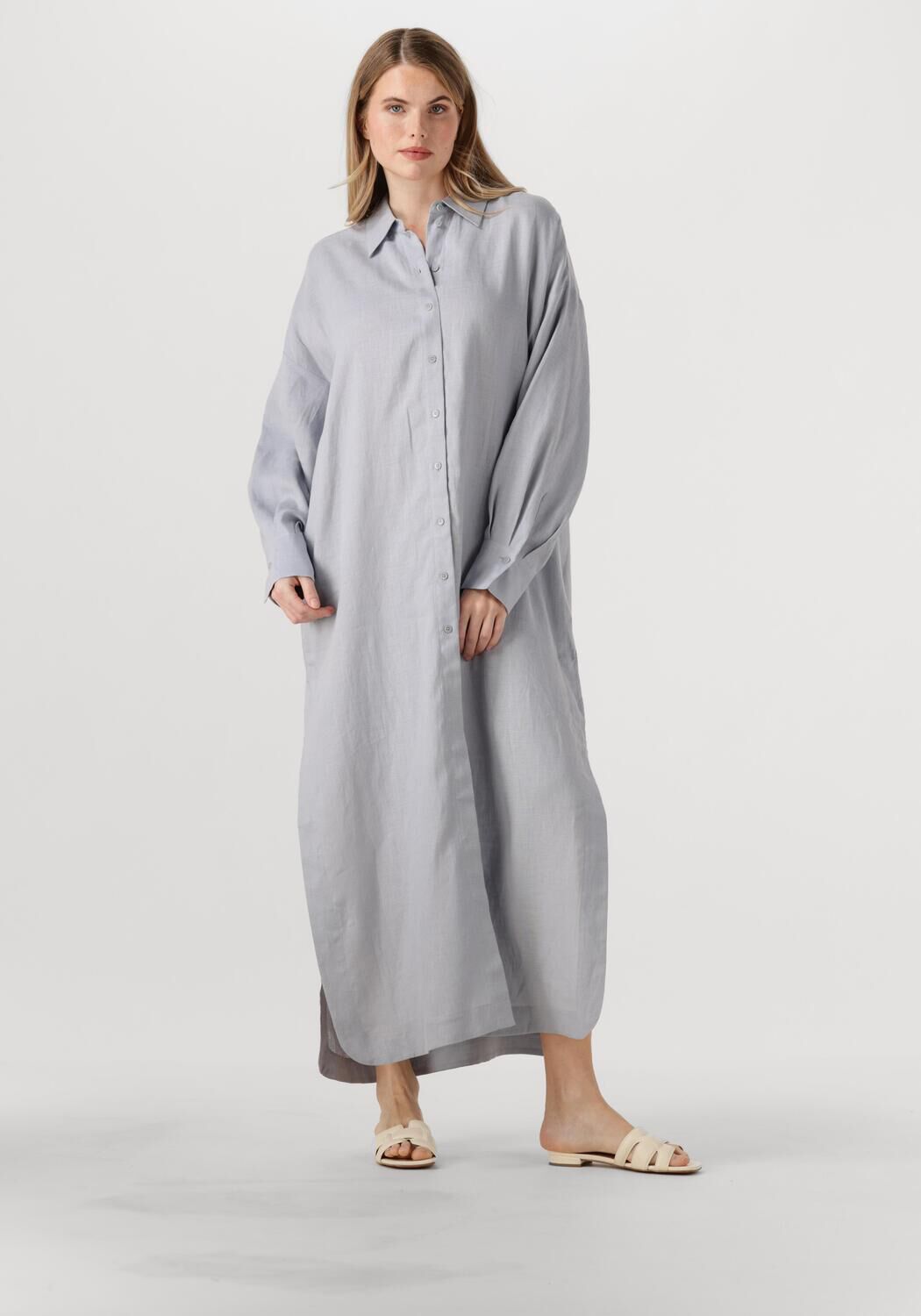 Drykorn Maxi Jurk Dames Dravena, Maat: L, Kleur: Lichtgrijs