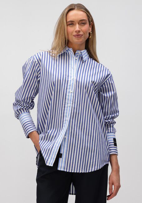 Blauwe HAUTE L'AMITI&Eacute; Blouses LARK MIX STRIPE SHIRT - large