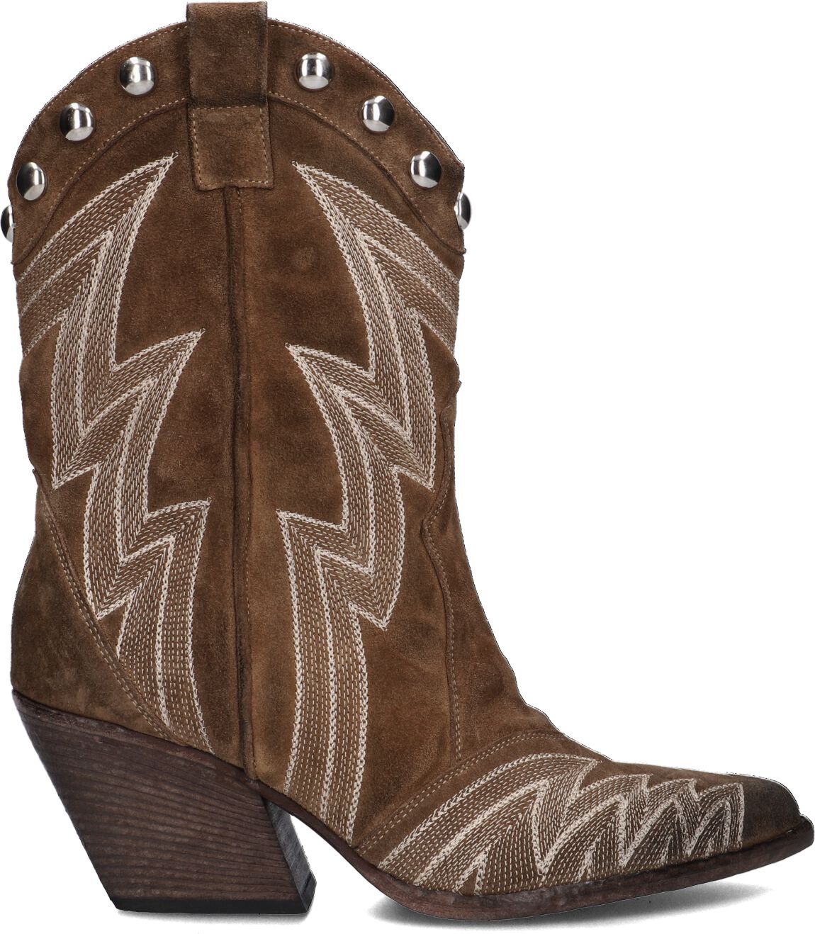 Elena Iachi Cowboylaarzen Dames E3477, Maat: 36, Materiaal: Suède, Kleur: Bruin