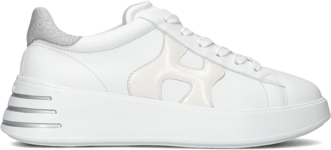 Hogan Lage Sneakers Dames Rebel H564 Allacciato, Maat: 38, Materiaal: Leer, Kleur: Wit