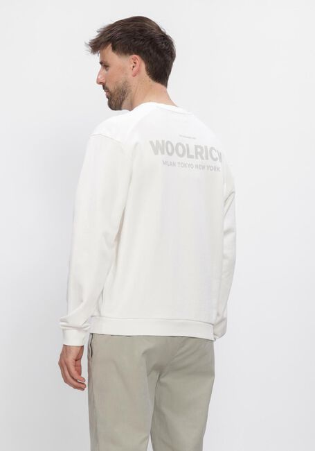 Witte WOOLRICH Sweater MACRO LOGO CREWNECK - large