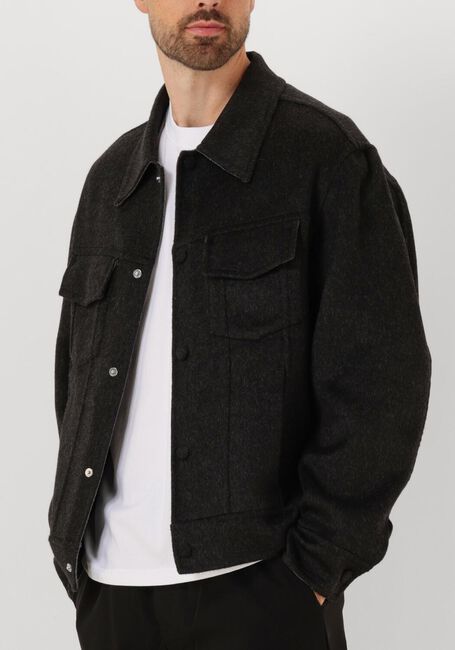 Donkergrijze AMI PARIS Overshirts VESTE TRUCKER - large