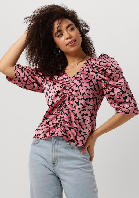 Roze CO'COUTURE Blouses FLASHY HEART DRAPE BLOUSE - large