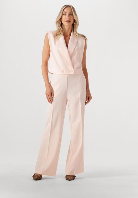 Lichtroze DANTE6 Wijde broek FABRI ELASTICATED WIDE LEG PANTS - large