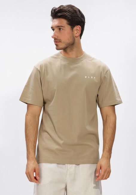 Beige OLAF HUSSEIN T-shirt TAPED MONOGRAM SS TEE - large