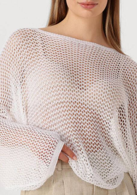Witte RESORT FINEST Trui CROCHET SWEATER - large