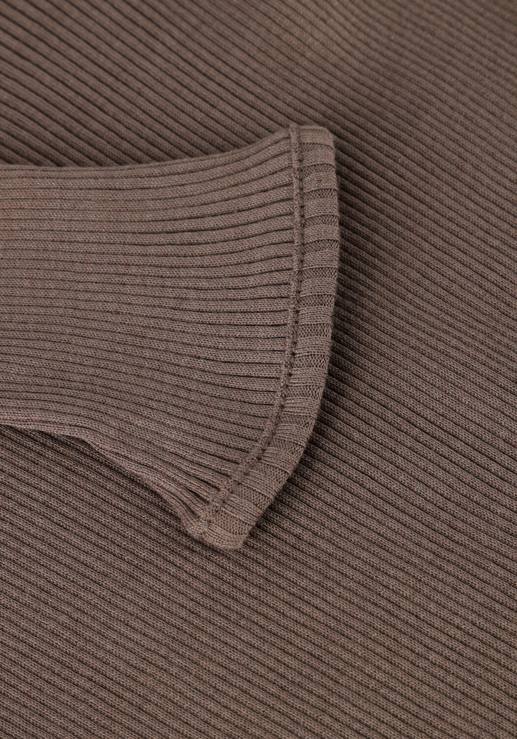 Taupe ROSEMUNDE Coltrui SILK T-SHIRT W/ ROLLER NECK - large