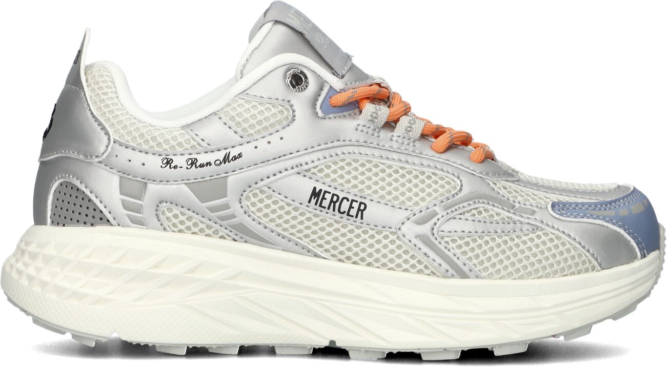 Mercer Amsterdam Lage Sneakers Dames Re-run Max Silver Surfer, Maat: 38, Materiaal: Mesh, Kleur: Zilver